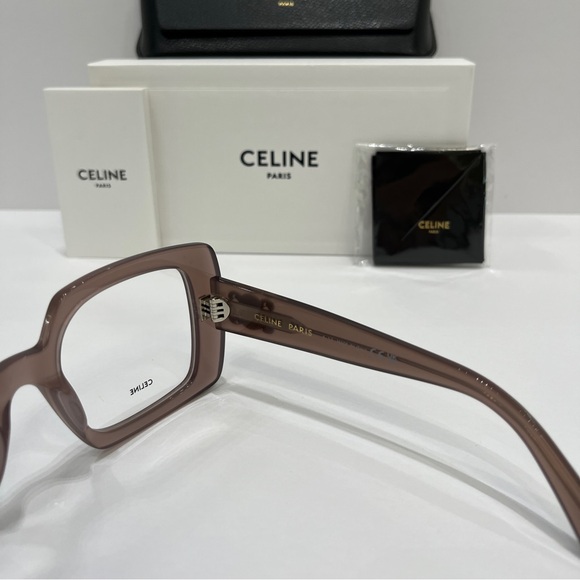 CELINE Triomphe CL50121i Milky Hazelnut Eyeglasses, 100% AUTHENTIC - Picture 6 of 6